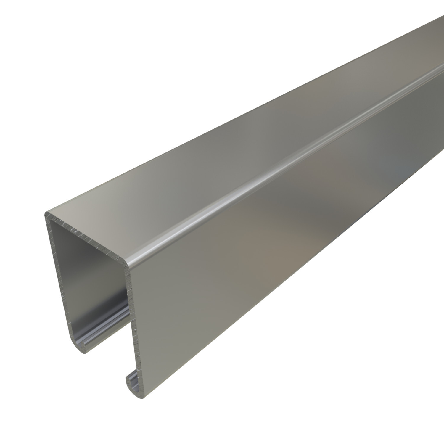 P5500-20PG P5500 Solid Channel, 20 ft L 1-5/8 in W 2-7/16 in D 12 ga THK, Low Carbon Steel, Pre-Galvanized Zinc, Domestic
