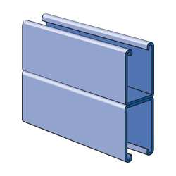 P5501-10PG P5500 Back to Back Solid Channel, 10 ft L 1-5/8 in W 4-7/8 in D 12 ga THK, Low Carbon Steel, Pre-Galvanized Zinc, Domestic