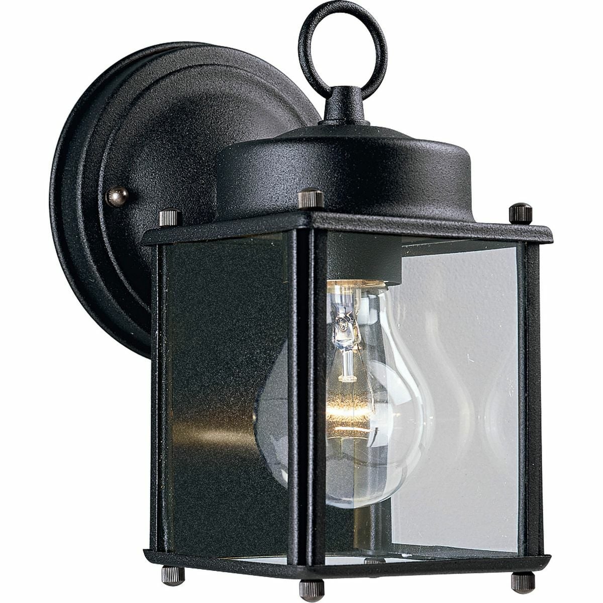 P5607-31 Casual Flat Glass Lantern New Traditional Wall Lantern, 100 W, E26 Incandescent Lamp