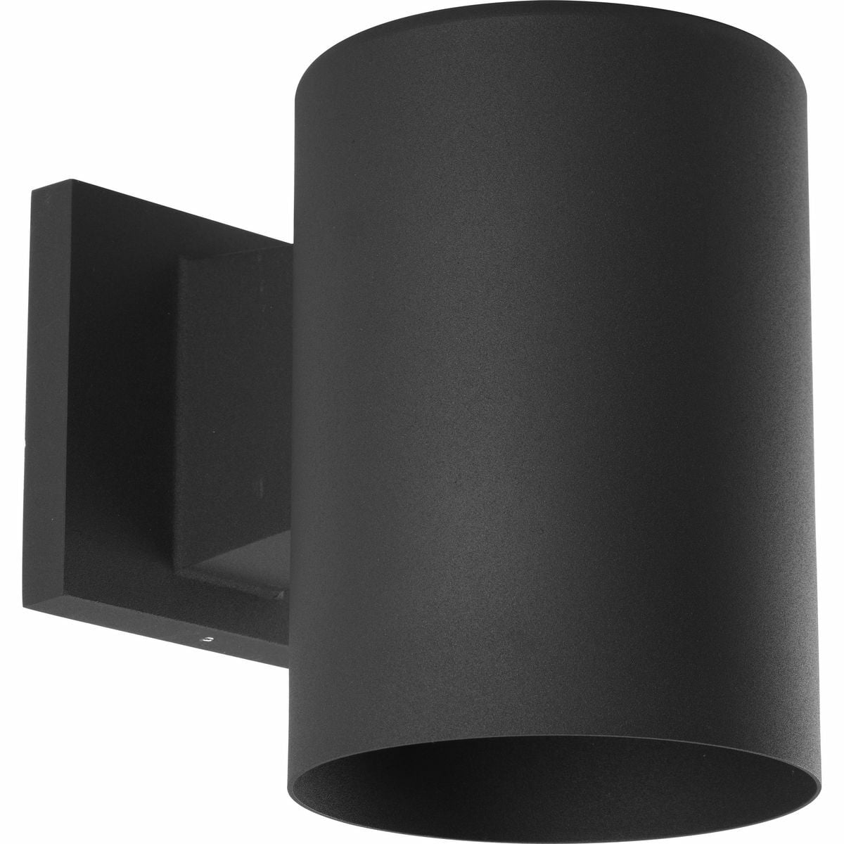 P5674-31 Contemporary/Modern Cylinder Outdoor Wall Fixture, (1) PAR30 Lamp, 120 V AC, Black Powder Coated/Painted Housing