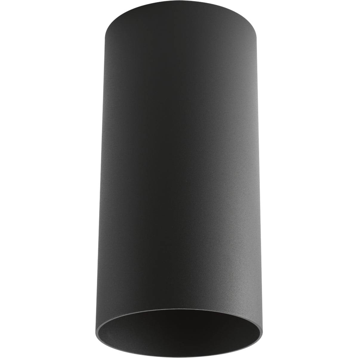 P5741-31 Contemporary/Modern Outdoor Flush Mount Fixture, (1) A19/PAR38 Lamp, 120 V AC, Black Powder Coated/Painted Housing