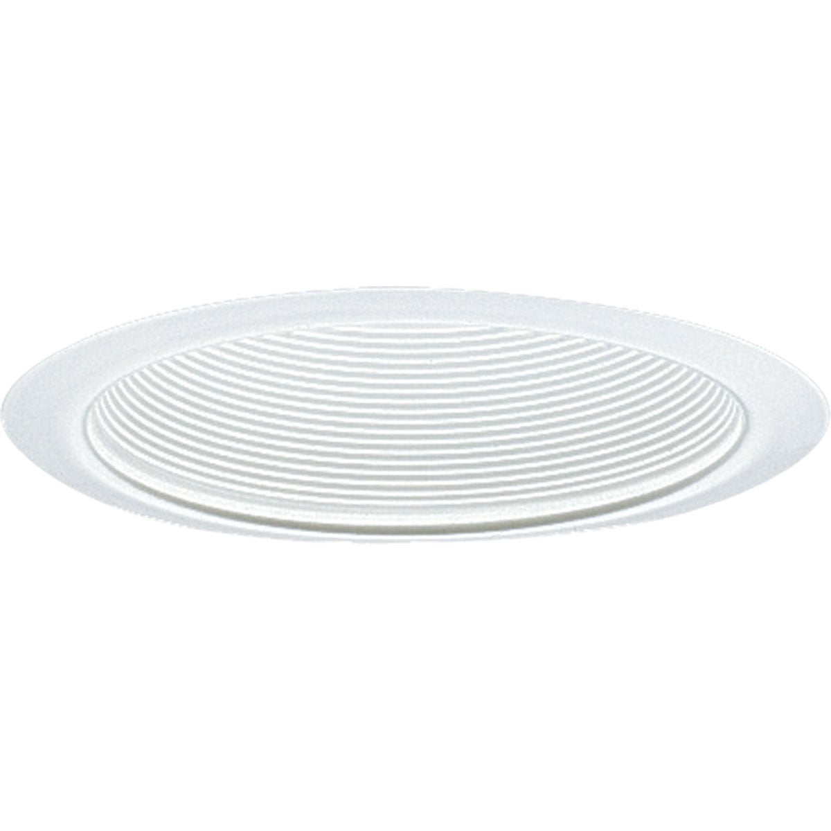 P8066-28 1-Piece Step Baffle Trim, 6-11/32 in ID x 7-3/4 in OD, CFL Lamp, For Use With Single Vertical Lamp, P83-AT, P83-ICAT, P88-ICAT, P183-EB, IC and Non-IC Housing, Aluminum