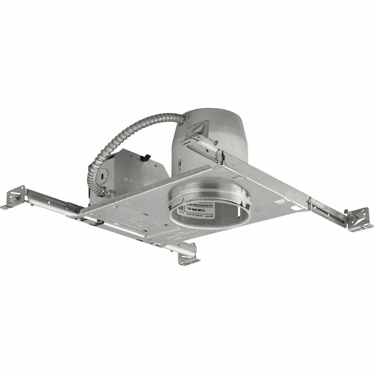 P830-TG Airtight Recessed Housing, Incandescent Lamp, Non-IC Insulation, 120 V AC, 4-1/2 in Ceiling Opening, Galvanized Steel Housing