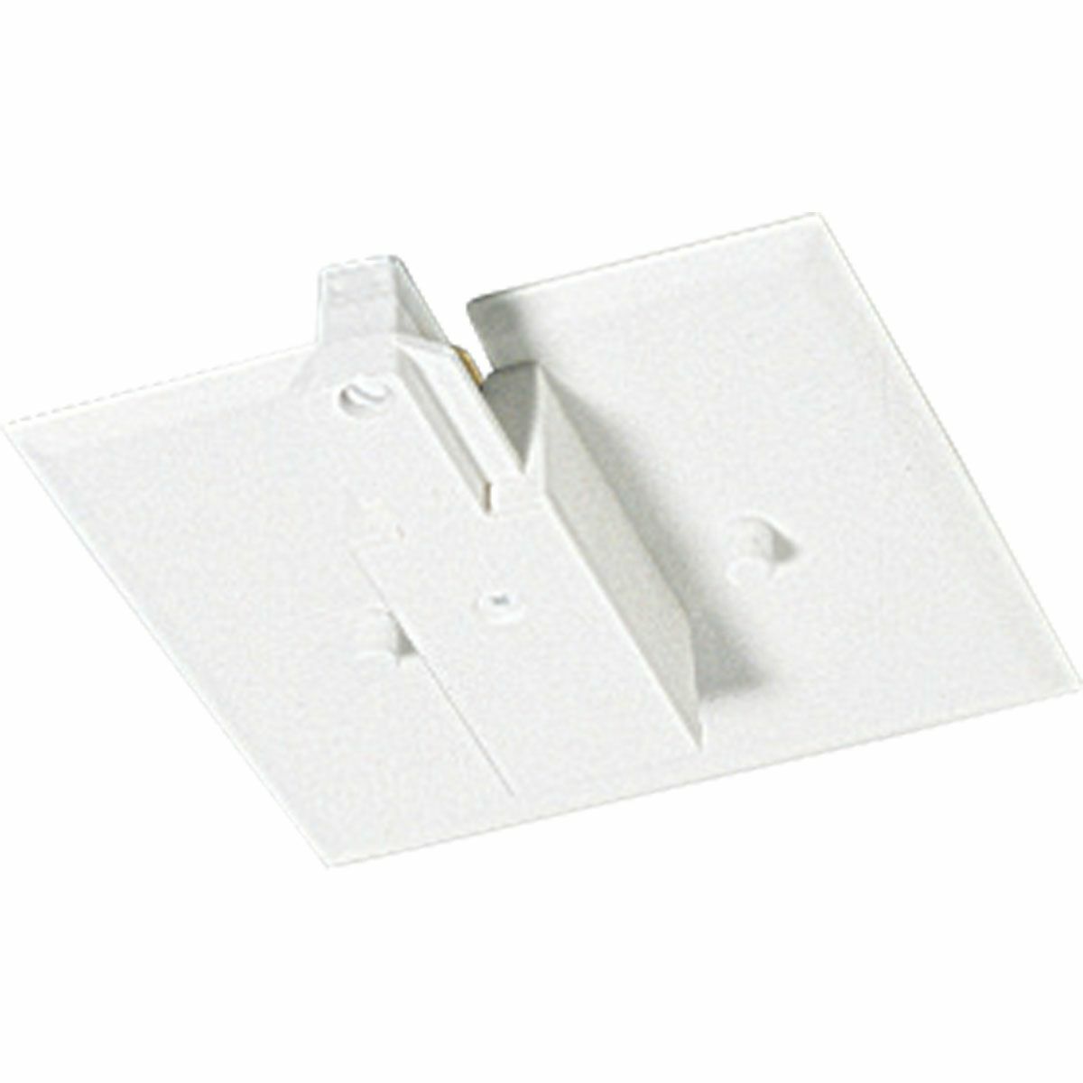 P8745-28 Commodity/Utilitarian End Feed With Flush Canopy, For Use With Track System, 120 V AC Voltage, Ceiling Mount, Steel, White