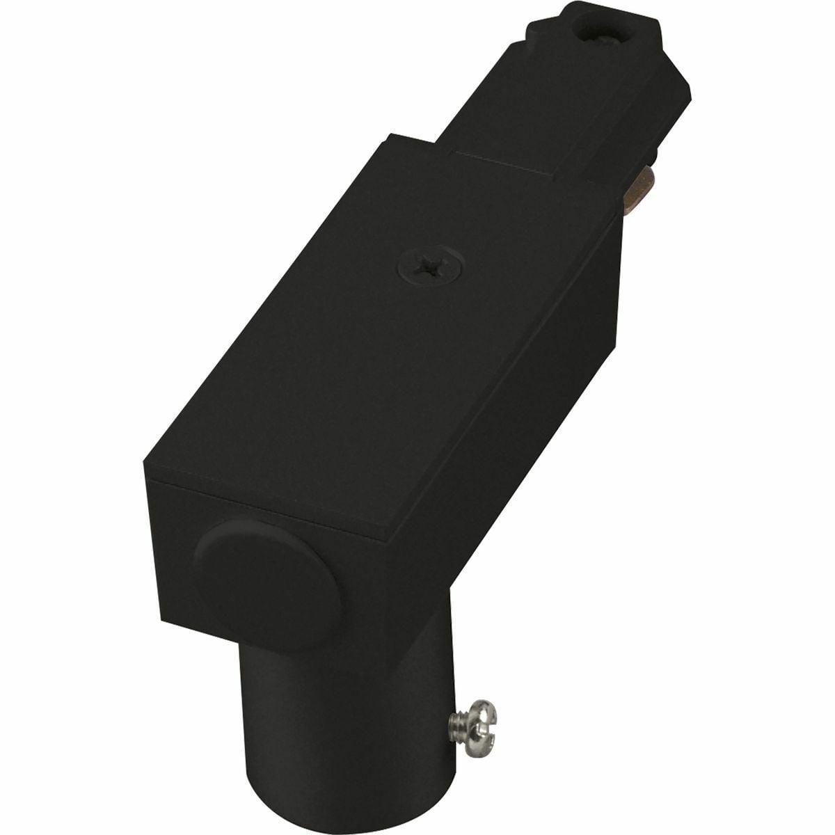 P8746-31 Alpha Trak Commodity Utilitarian Top and End Feed With Flush Canopy, For Use With AlphaTrak Lighting System, 120 V AC Voltage, End of Track Mount, Black