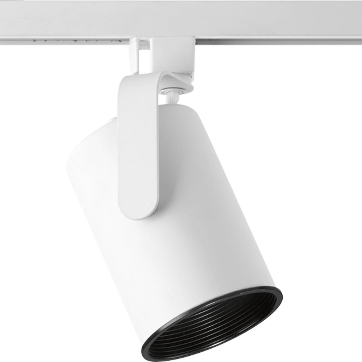 P9205-28 Alpha Trak Contemporary/Modern/Transitional Flat Back Track Head With Black Baffle, Incandescent Lamp, 120 V AC, Flat Back Head
