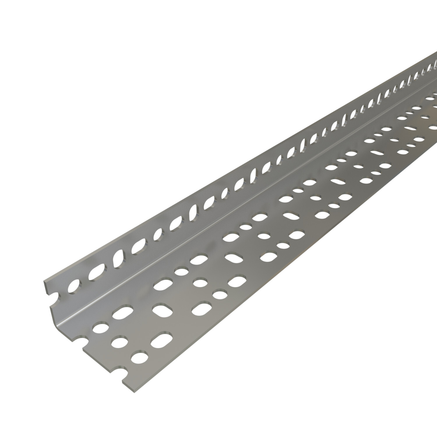 PA-318-10-PG Power-Angle Heavy Duty Slotted Prime Angle, 10 ft L x 3-1/8 in W