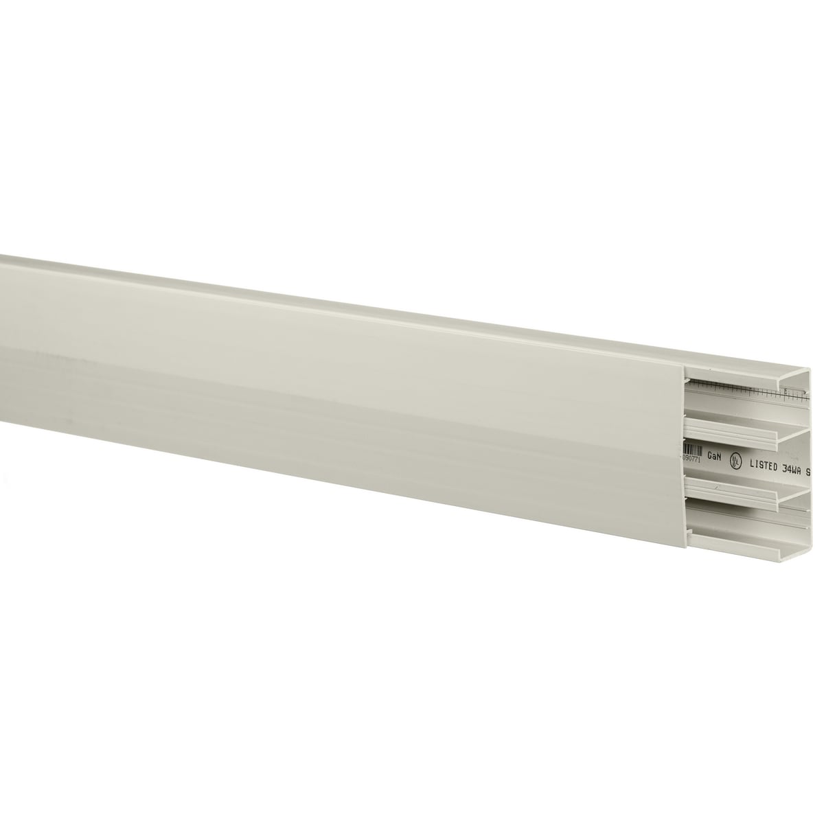 PB3BC10 Extruded Standard Non-Metallic Raceway, 10 ft L x 4-1/2 in W x 1.63 in H, 3 Channel, Thermoplastic