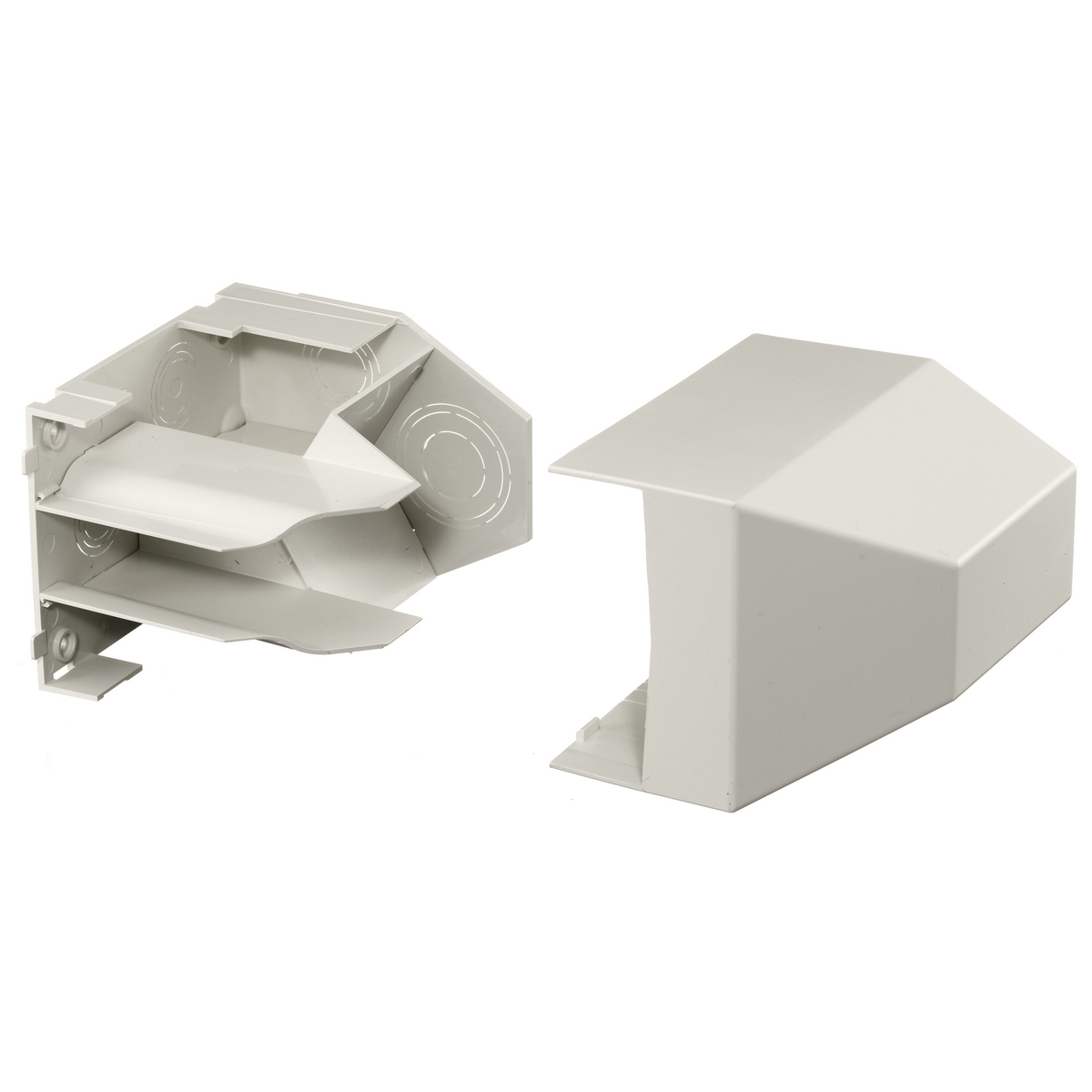 PB3CACF Extruded Non-Metallic Standard Conduit Adapter/Ceiling Fitting, 5.57 sq-in, For Use With BaseTrak PB3 Non-Metallic Raceway