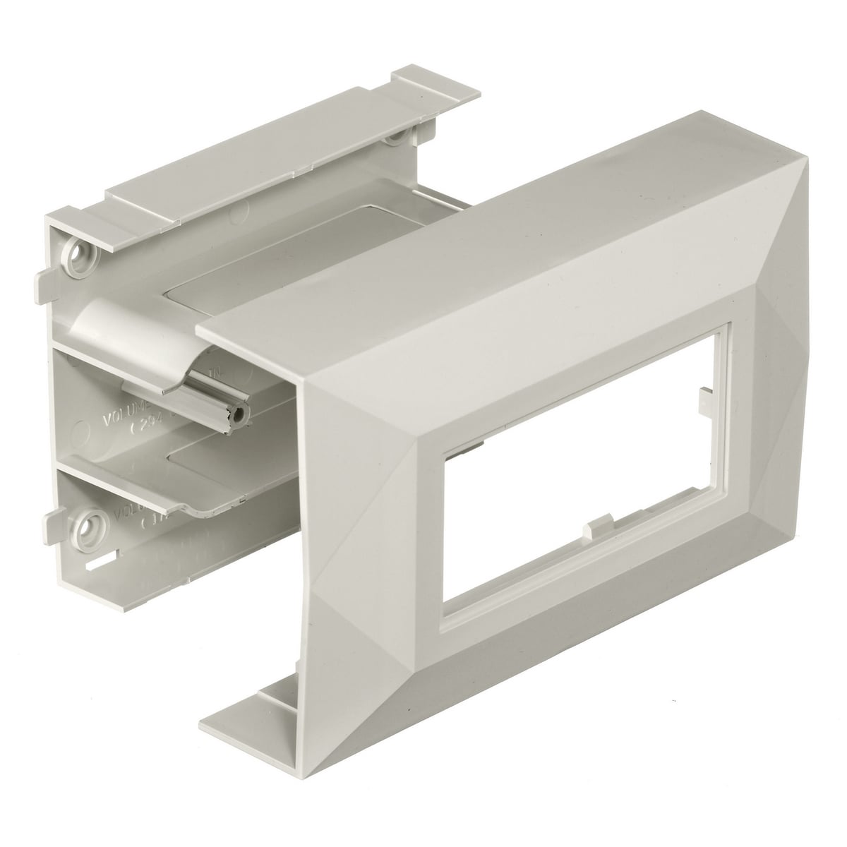 PB3IND 1-Gang Extruded In-Line Non-Metallic Standard Device Box, 4.9 in L x 3-1/4 in W x 1-1/4 in H, Off-White