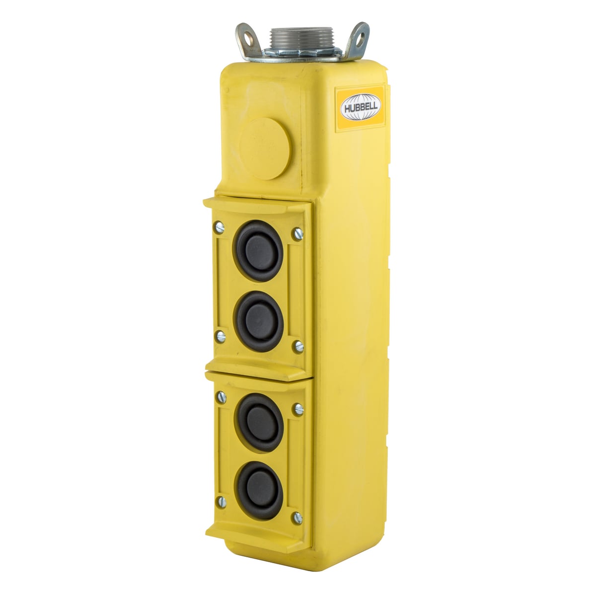 PBS4 PBS 4-Button Heavy Duty Industrial Grade Non-Metallic Pilot Duty Single Speed Standard Push Button Station, 250 V AC, 6 A, 4 Operators, 3R NEMA Rating