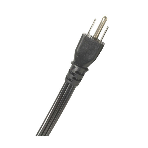 6ft SPT Flat Appliance Power Cord with Straight Plug, 16/3 AWG, 3 Conductors, 13 Amp, Black
