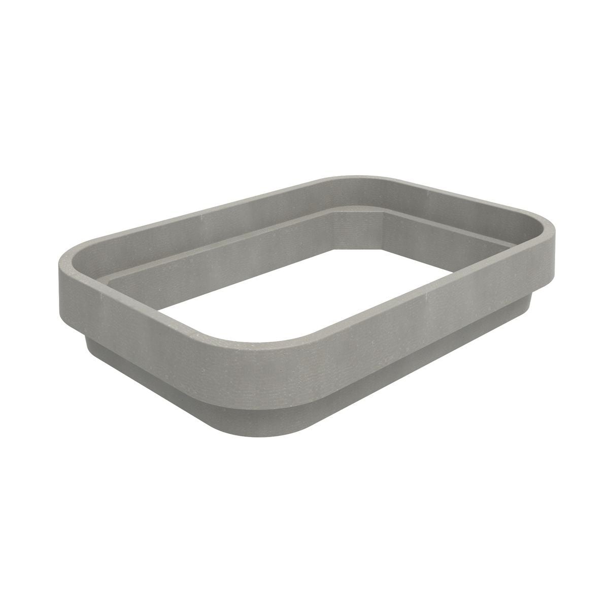 PG1730ED03 Adjustable Grade Extension Non-Insulated Open Bottom PG Style Stackable Standard Straight Wall Tier-22 Underground Enclosure Box, 30 in L x 17 in W x 3 in H, Monolithic Polymer Concrete