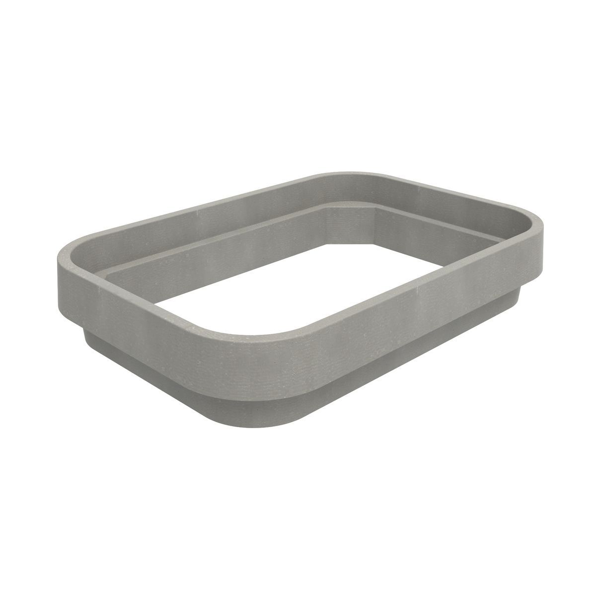 PG2436ED04 Type PG Stackable Extension With Open Bottom and Straight Walls, 22500/33750 lb Capacity, Bottom Cable Entry, Below Ground Mounting, Polymer Concrete