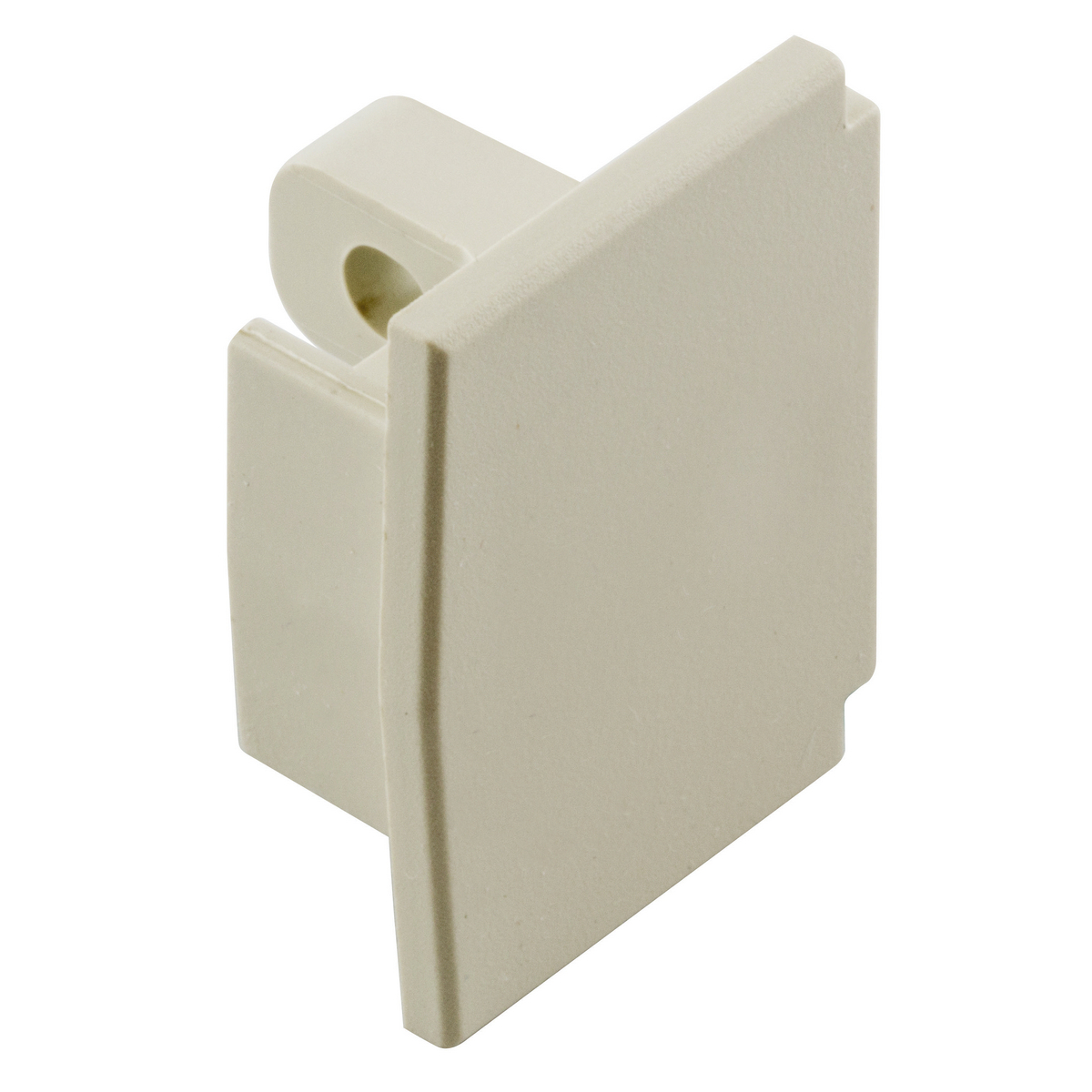 PL1EC Extruded Non Metallic Standard End Cap, For Use With LANTrak PL1 Series Latching Non-Metallic Raceway, Off-White
