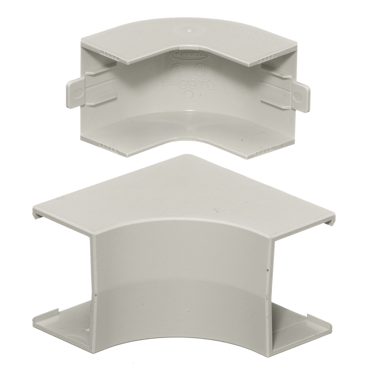 PL1IEBC Extruded Inside Latching Non-Metallic Full Capacity Standard Raceway Elbow, 1-1/4 in Bend Radius, 1.03 sq-in