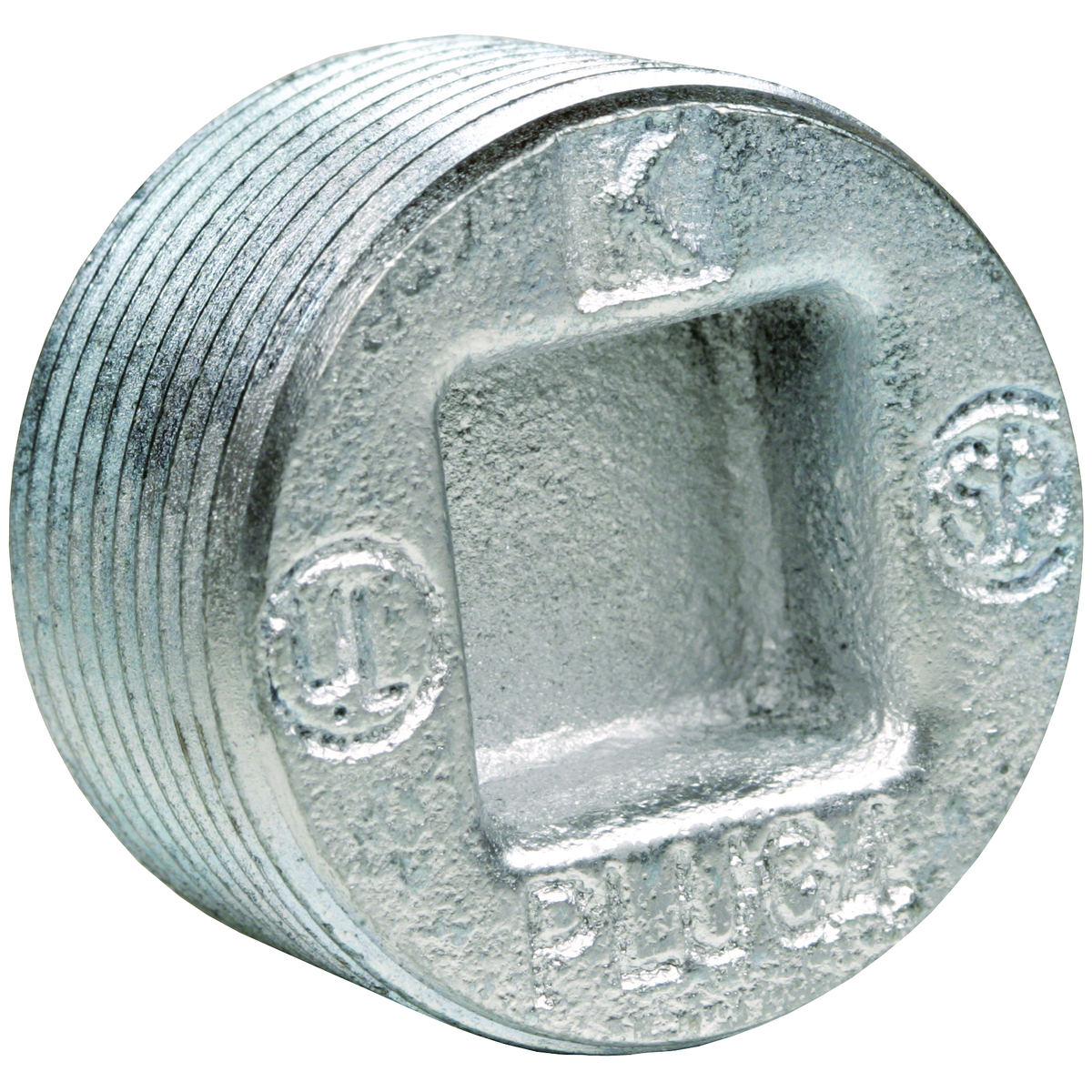 PLUG5 Recessed Conduit Plug, 1-1/2 in, For Use With Rigid Conduit, Iron, Electro-Plated Zinc