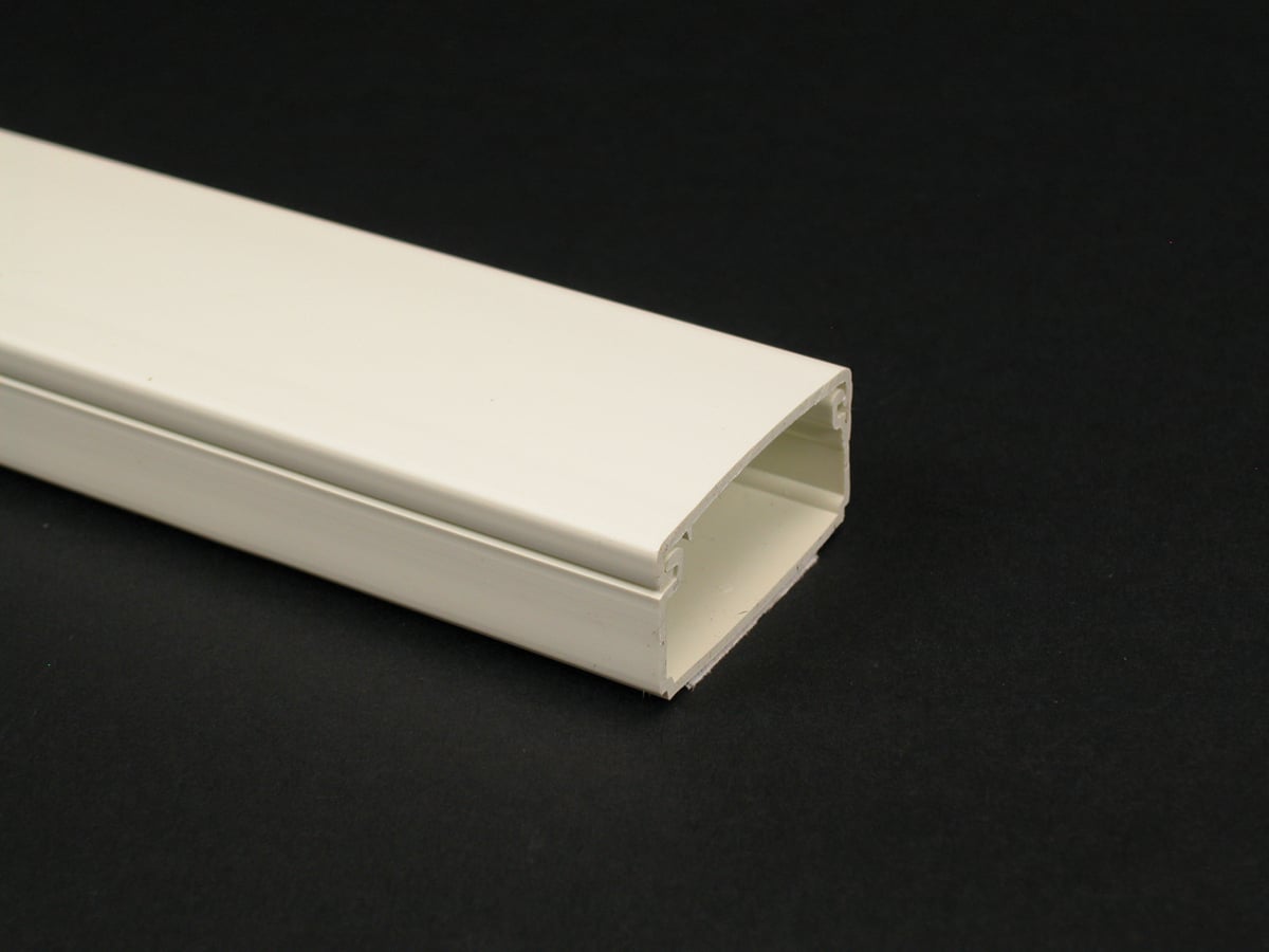 One-Piece Raceway, 8 FT, Adhesive, Non-Metallic, Ivory