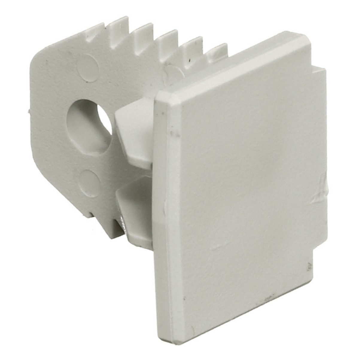 PP1EC Extruded Non Metallic Standard End Cap, For Use With PP1 Series Non-Metallic Raceway, Off-White