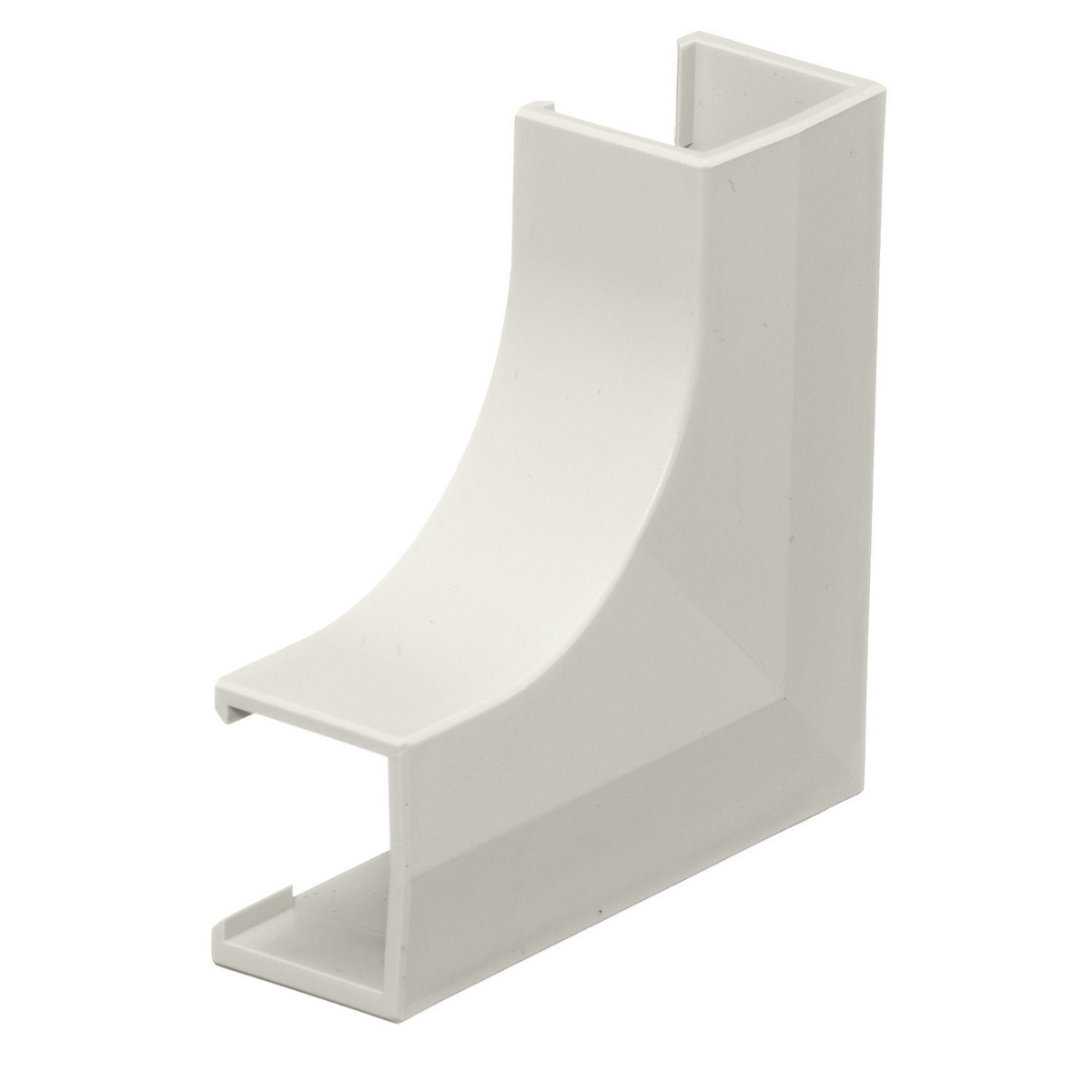 PP1FE Extruded Flat Latching Non-Metallic Standard Raceway Elbow, 1-1/4 in Bend Radius, 0.29 sq-in, PVC