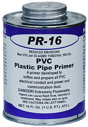 PR16 ABS and PVC Cement, 1 pt Can Container, Liquid, Purple, 0.842