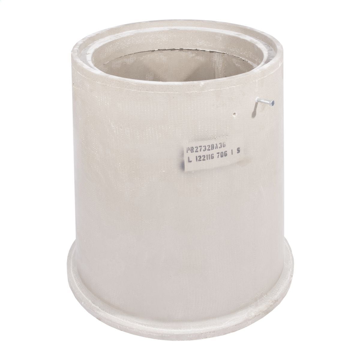 PR2732BA36 Nestable Non-Insulated Open Bottom PR Round Style Standard Underground Enclosure Box, 32 in L x 27 in W x 36 in H, Monolithic Polymer Concrete