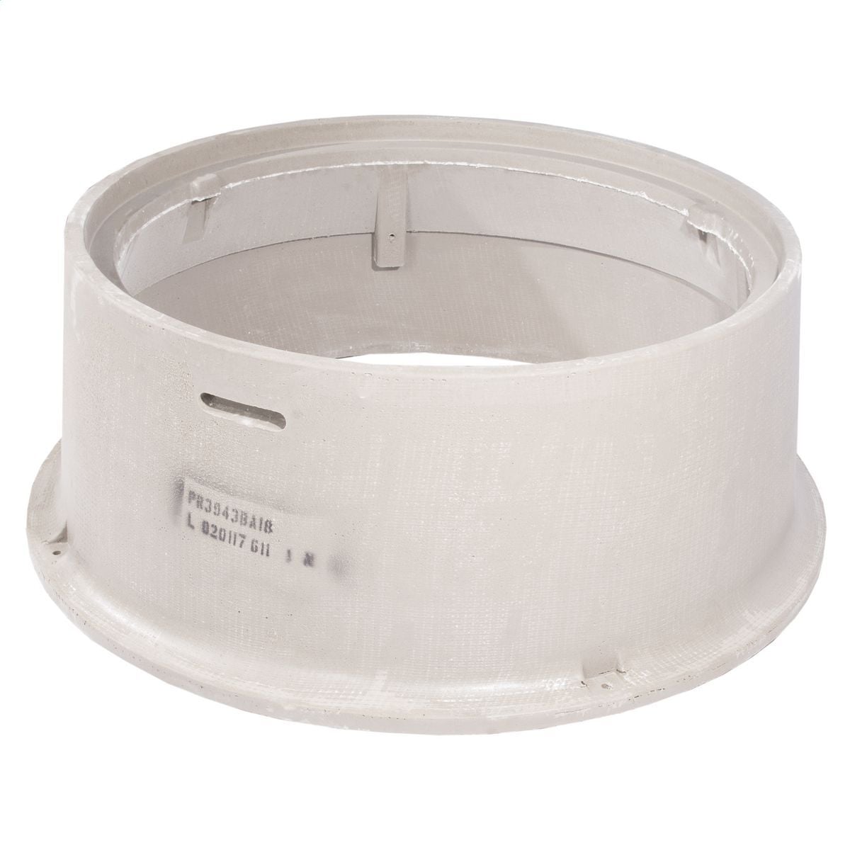PR3943BA18 Tier-22 PR Round Style Nestable Non-Insulated Standard Open Bottom Underground Enclosure Box, 39 in L x 43 in W x 18 in H, Polymer Concrete