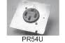 PR54U Midwest GE Grounding Receptacle, 125/250 VAC, 50 A, 3 Poles, 4 Wires