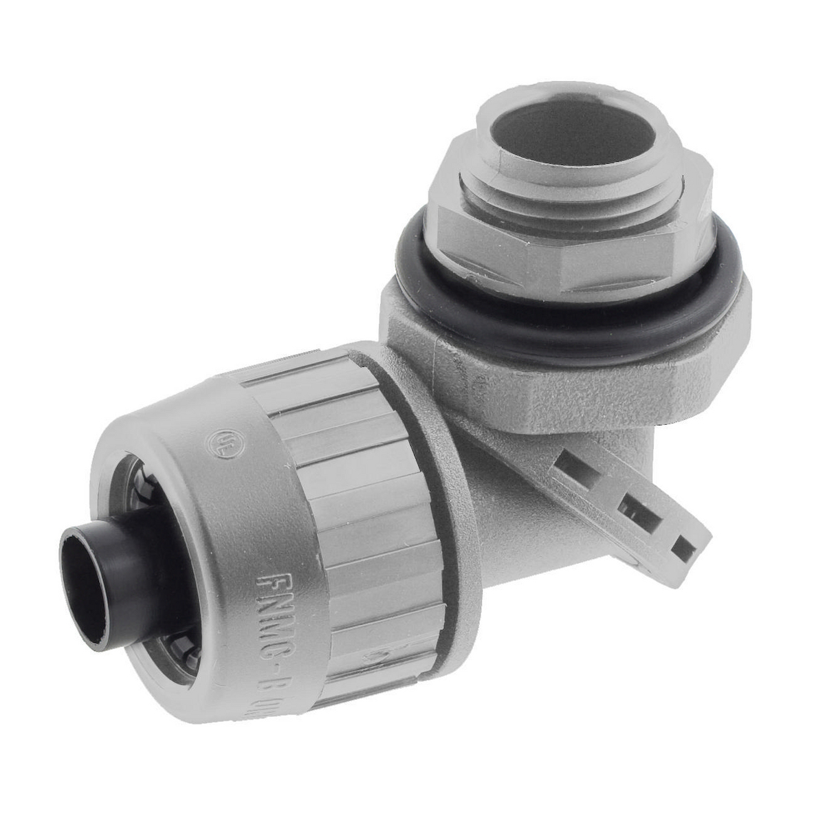 PS0389NGY Multi-Position Male Non-Metallic Standard Liquidtight Connector, 3/8 in Trade, Nylon, Smooth