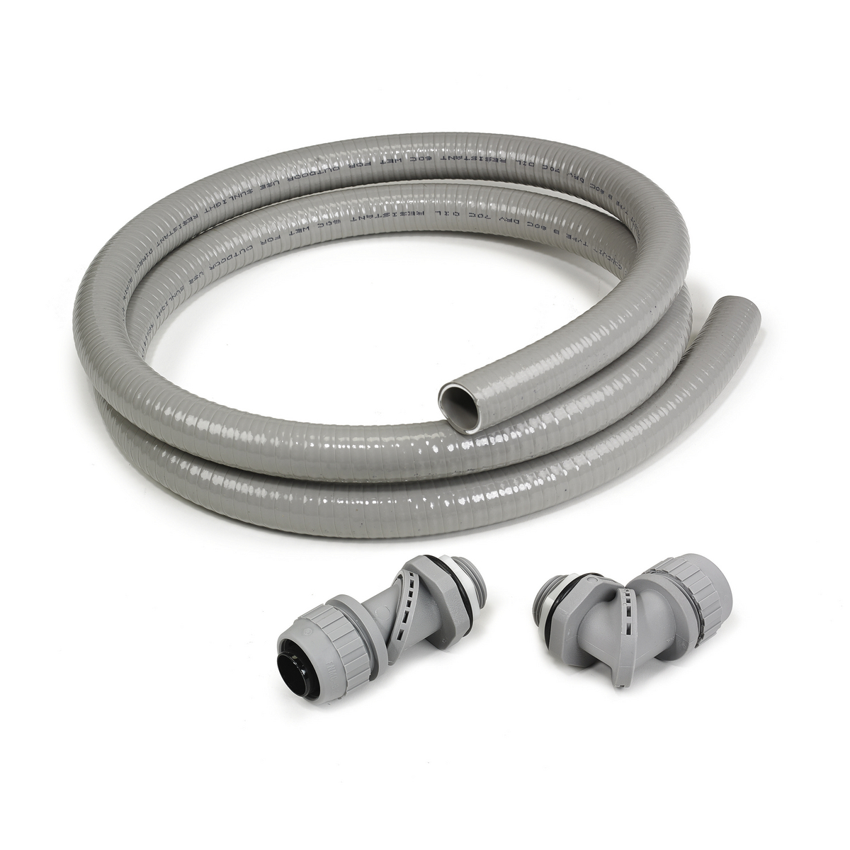 SwivelLok PS07GYKIT Non-Metallic Standard Liquidtight Conduit Kit, 3/4 in Trade, Nylon/PVC