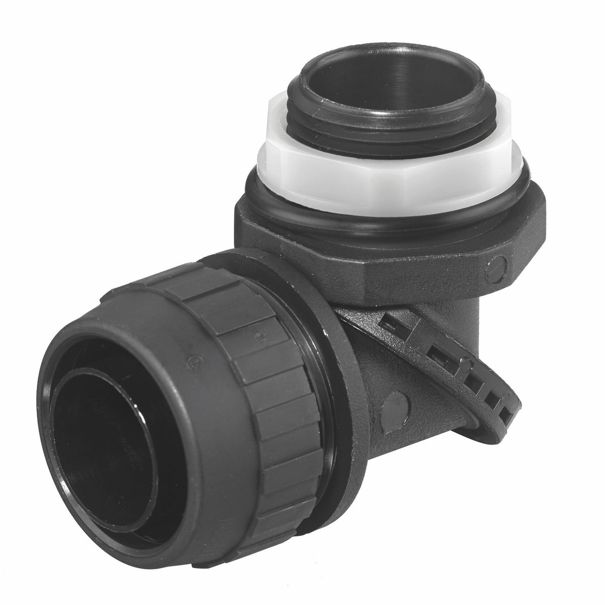 PS1009NBK Multi-Position Male Non-Metallic Standard Liquidtight Connector, 1 in Trade, Nylon, Smooth