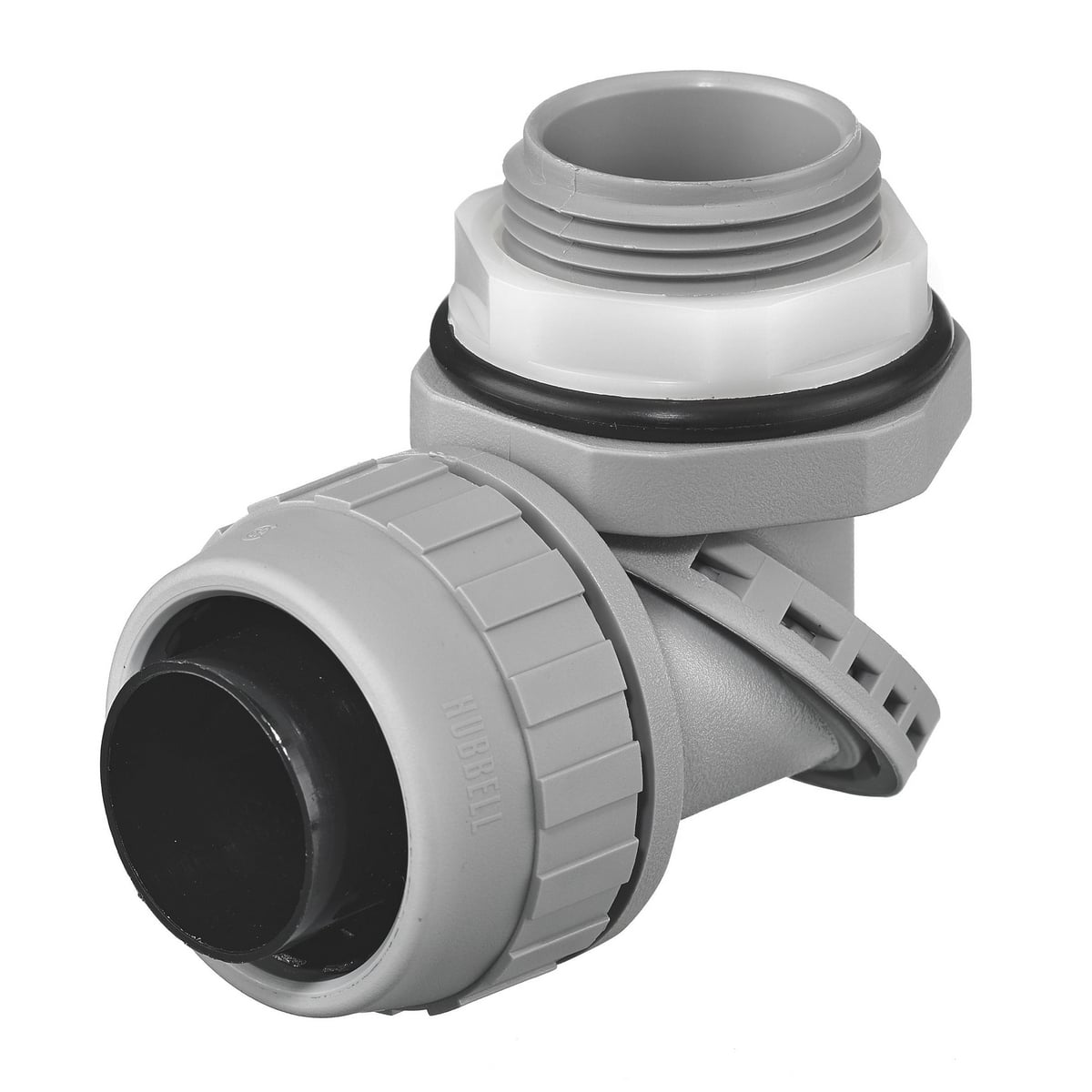 PS1009NGY Multi-Position Male Non-Metallic Standard Liquidtight Connector, 1 in Trade, 0 to 90 deg, Nylon, Smooth