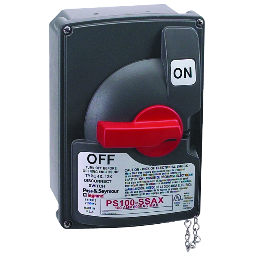 PS100SSAX Non-Fusible Safety Switch Auxiliary Contact, 100A