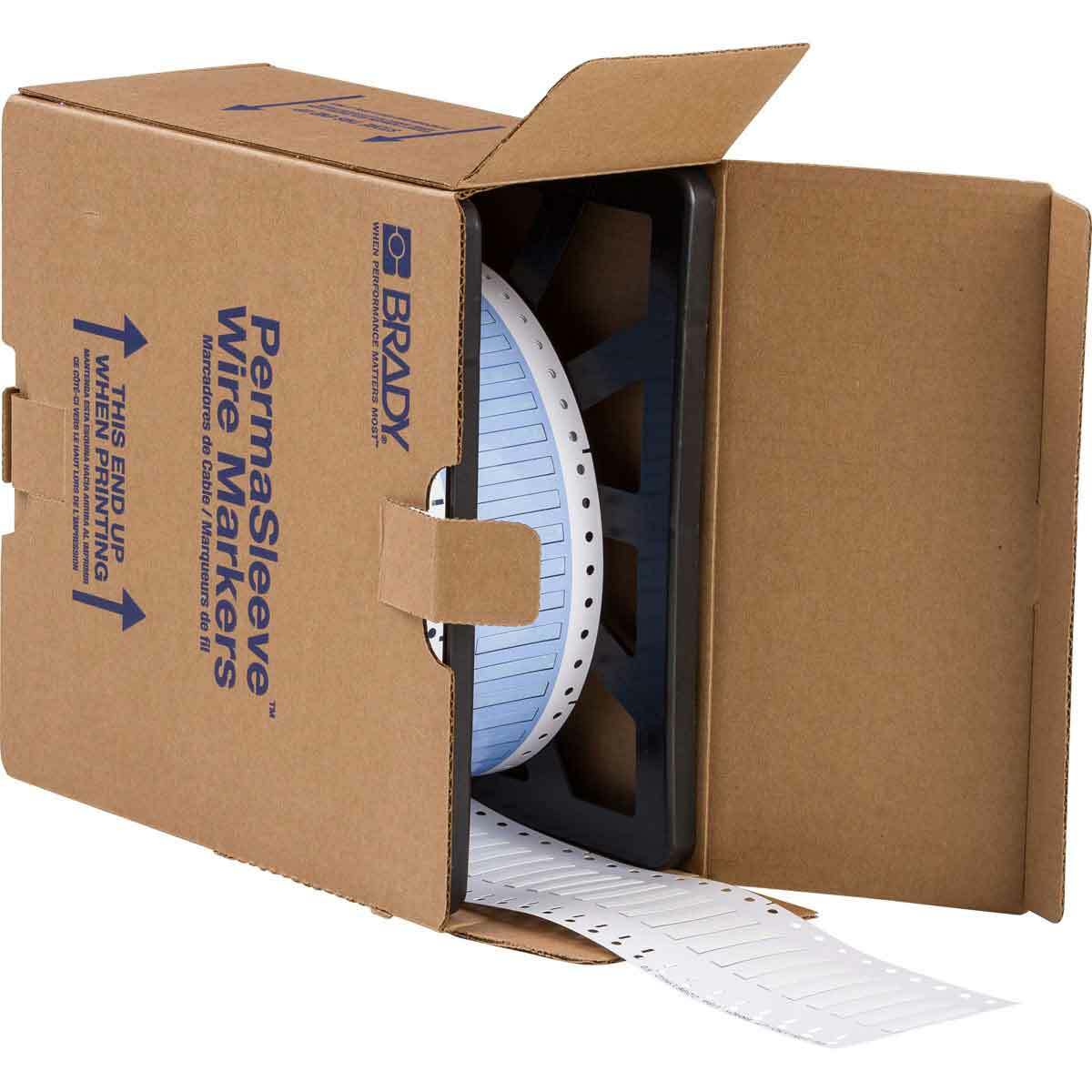 PS-125-150-WT PermaSleeve 1-Sided Heat Shrink Wire Marker Sleeve, 22 to 16 AWG Wire, 1-1/2 in L x 1-1/2 in W, B-342 Polyolefin