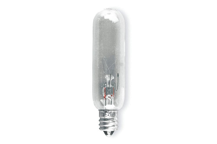 15T6 145 Standard Incandescent Lamp, 15 W, Candelabra E12 Incandescent Lamp, T-6 Shape, 102 Lumens