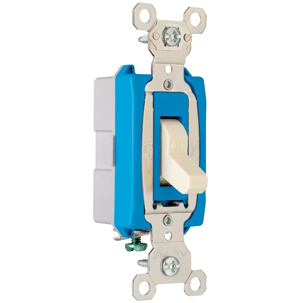 PS15AC1LA Extra Heavy Duty Toggle Switch, 120/277 VAC, 15 A, 1 W Power Rating