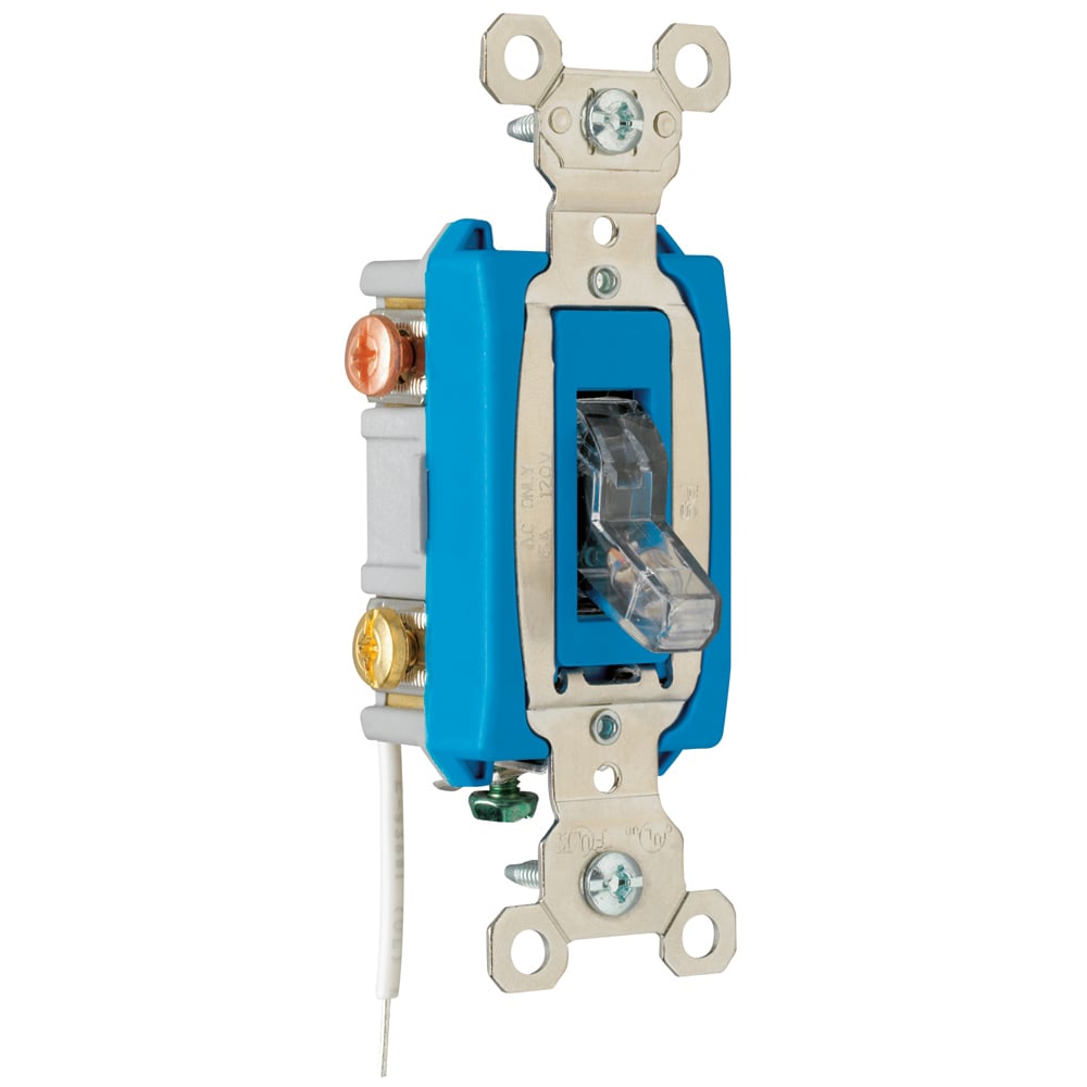 PS15AC3CPL Industrial Extra Heavy Duty Switch, Lighted When On, Back and Side Wire, Clear
