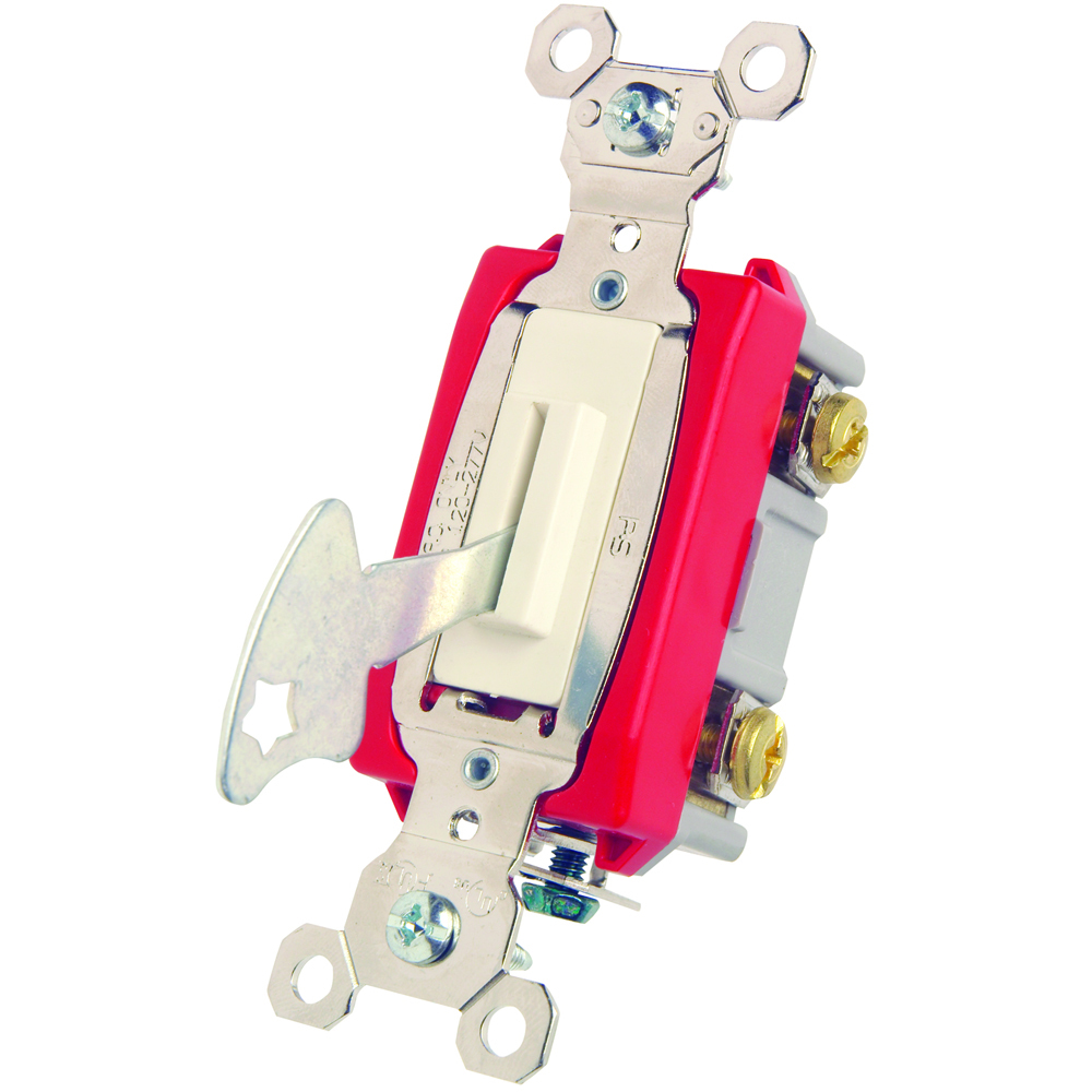 PS20AC1LAL Industrial Extra Heavy Duty Lock Switch Back and Side Wire, Light Almond