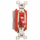 1pole Toggle Switch, Back and, Side Wire, 20amp 120/277volt, Red