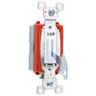 1pole Lock Switch, Back and, Side Wire, 20amp 120/277volt, White (Key can be removed in both positions)