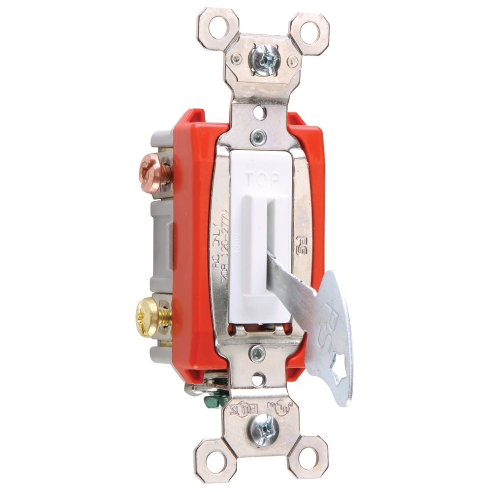 PS20AC2WL Industrial Extra Heavy Duty Lock Switch Back and Side Wire, White