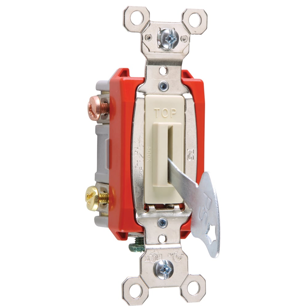 PS20AC3IL Industrial Extra Heavy Duty Lock Switch Back and Side Wire, Ivory