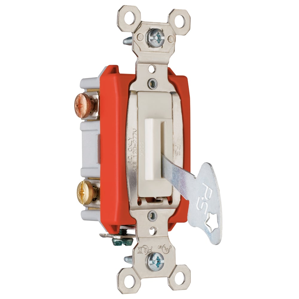 PS20AC3LAL Industrial Extra Heavy Duty Lock Switch Back and Side Wire, Light Almond