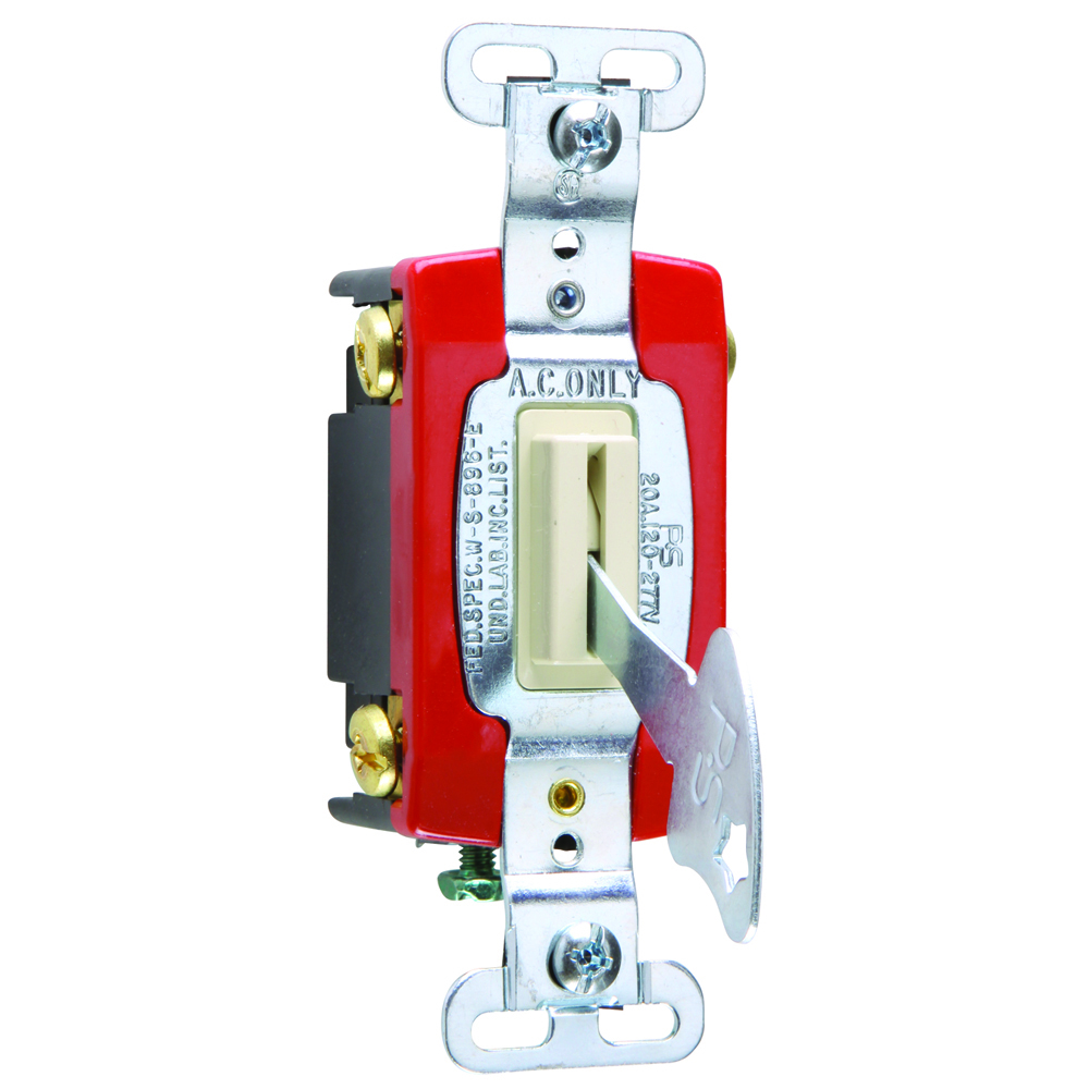 PS20AC4IL Industrial Extra Heavy Duty Lock Switch Back and Side Wire, Ivory