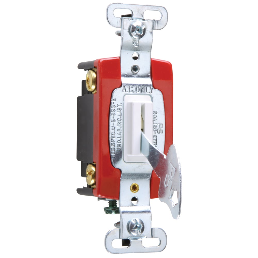 PS20AC4WL Industrial Extra Heavy Duty Lock Switch Back and Side Wire, White
