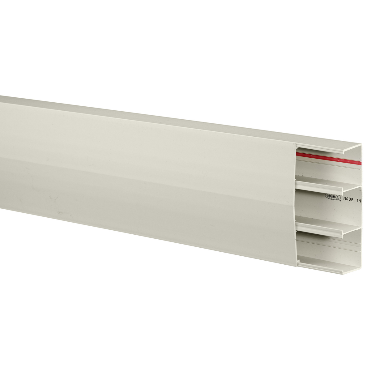 PS3BC10 Extruded Latching Standard Non-Metallic Raceway, 10 ft L x 6.7 in W x 1.97 in H, 3 Channel, Thermoplastic
