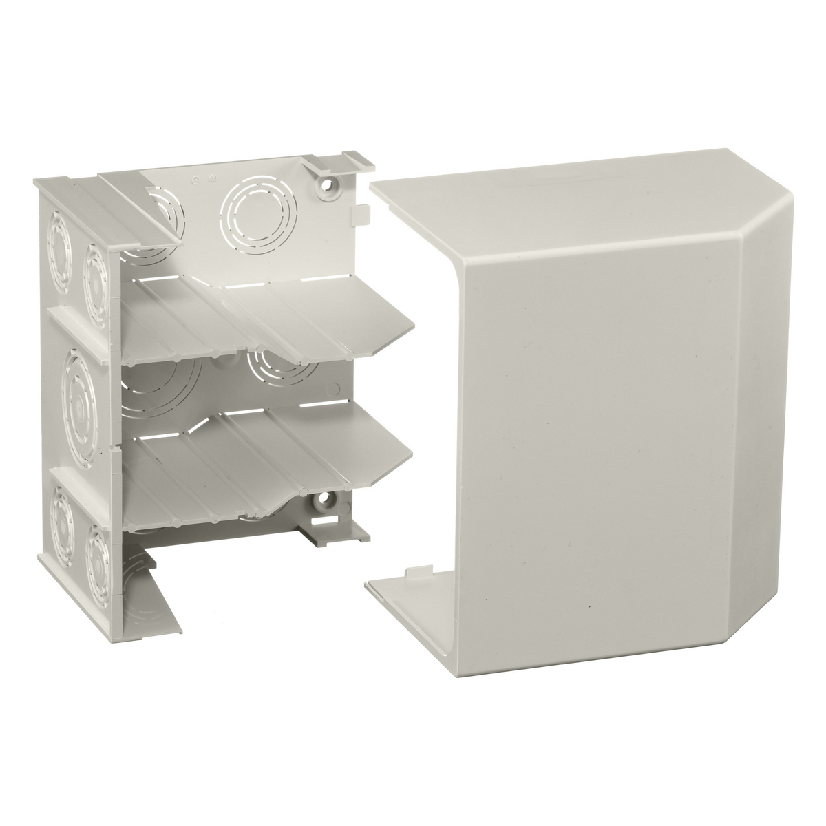 PS3CACF PS3 Extruded Non-Metallic Standard Conduit/Ceiling Adapter Fitting, 10.58 sq-in, For Use With Super BaseTrak PS3 Series Non-Metallic Raceway, PVC