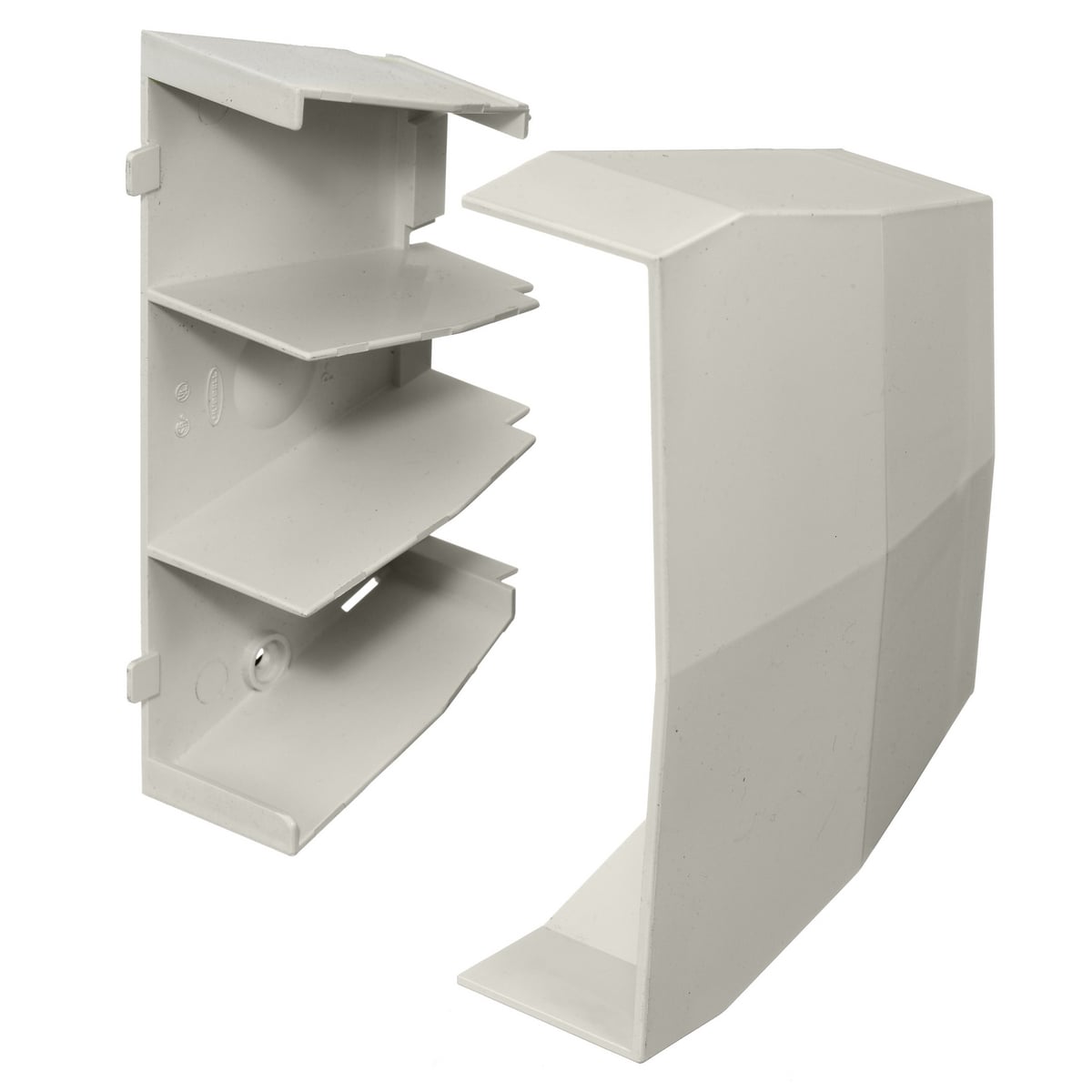 PS3RED Extruded Non-Metallic Standard Raceway Reducer, For Use With Super BaseTrak Non-Metallic Raceway, 4.81 in L x 6.93 in W x 2.05 in H, Office White