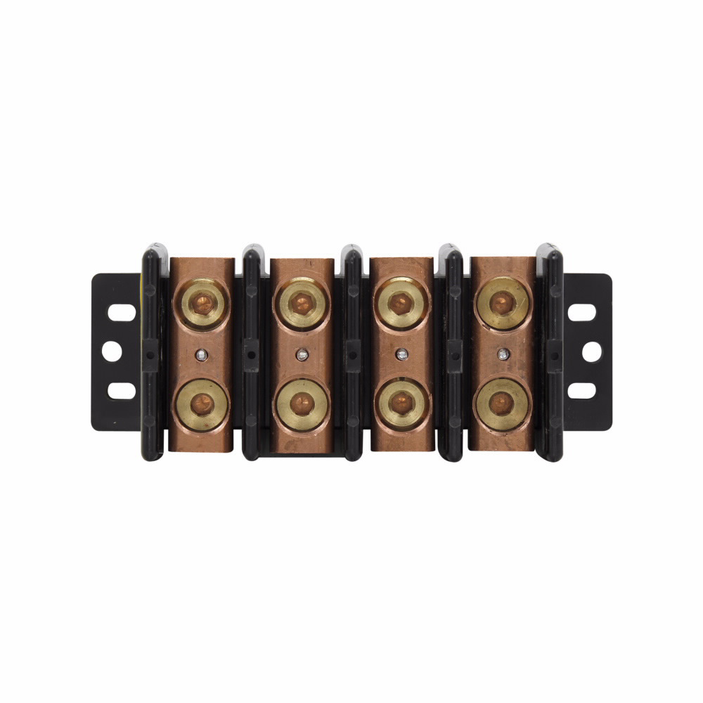 16003-4 Power Splicer Block, 600 V AC/DC, 255 A, 4 Poles, 6 AWG to 250 kcmil Cu Line/Load Wire, Thermoplastic
