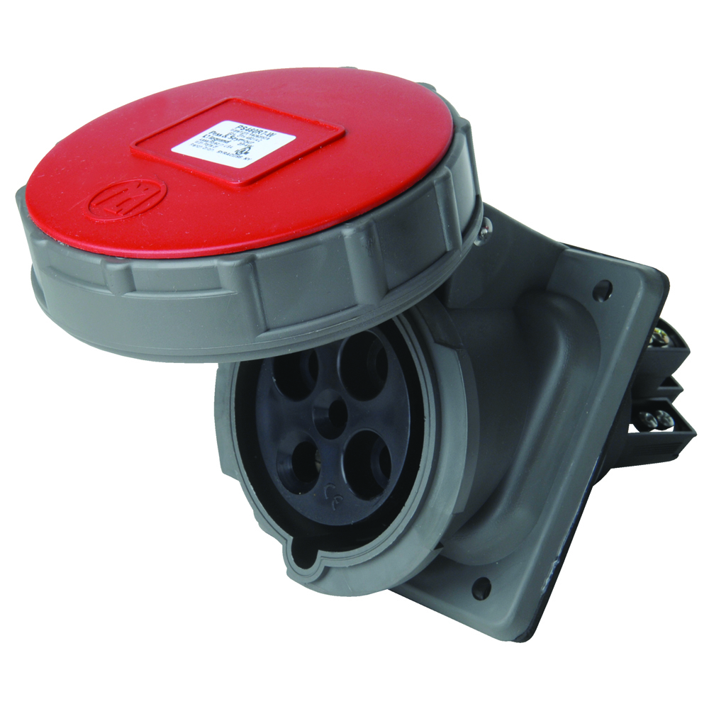 PS460R7W Pin & Sleeve Watertight 60A 3ø 480V Receptacle